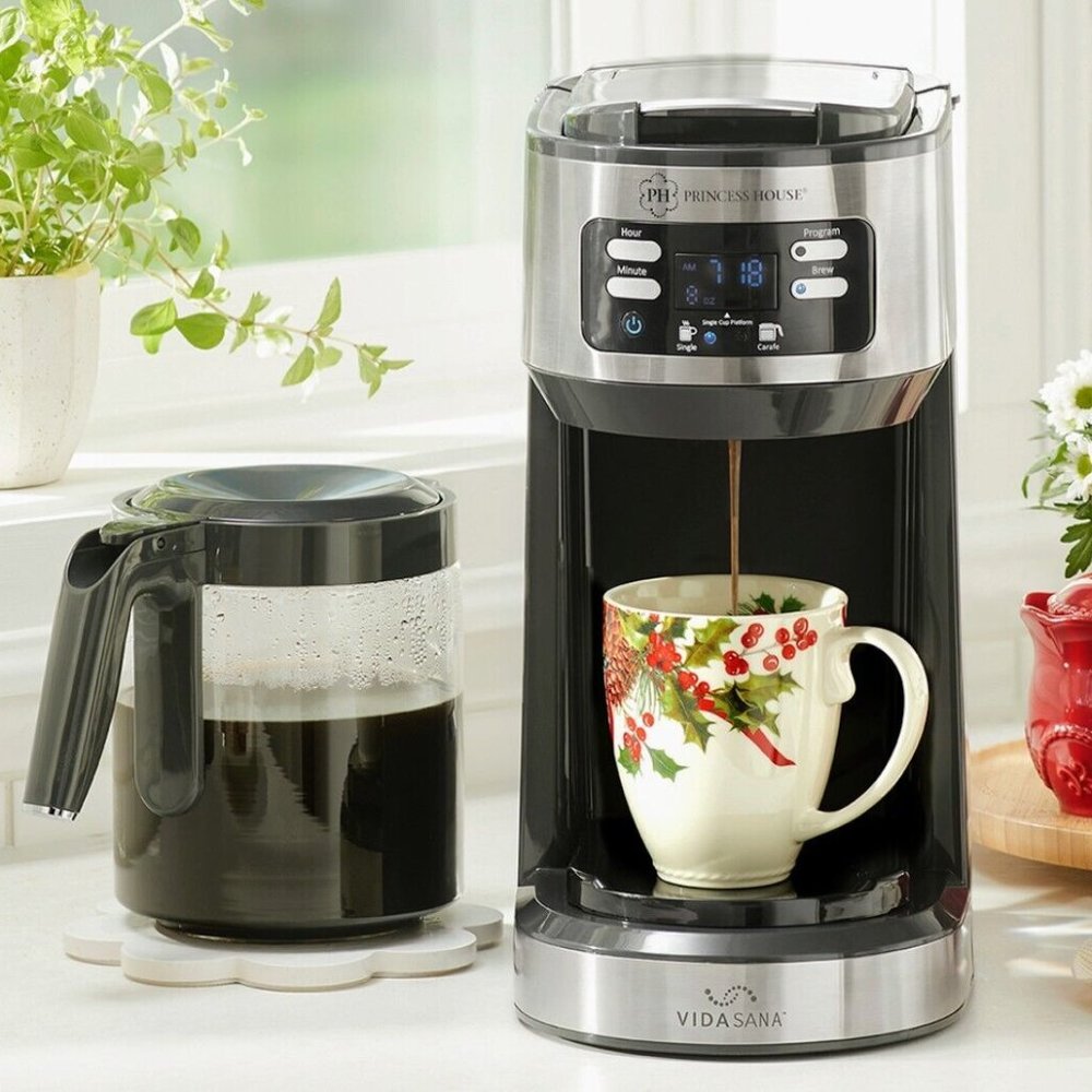 Princess House Vida Sana Dual-Brew Coffee Marker